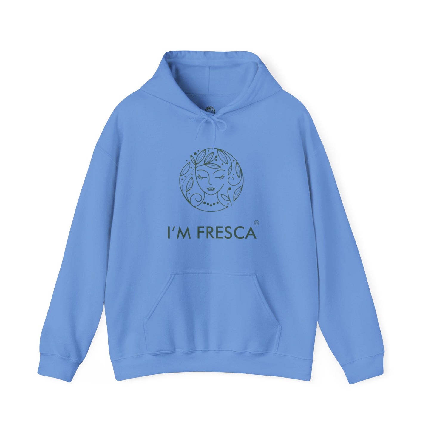 I'M FRESCA®️ Heavy Blend™ Hooded Sweatshirt *Earth Green Logo*