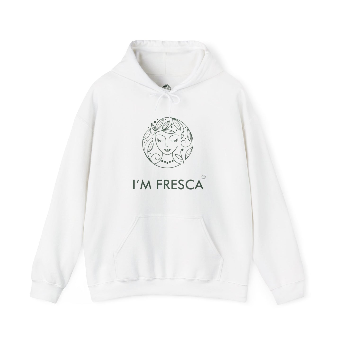 I'M FRESCA®️ Heavy Blend™ Hooded Sweatshirt *Earth Green Logo*