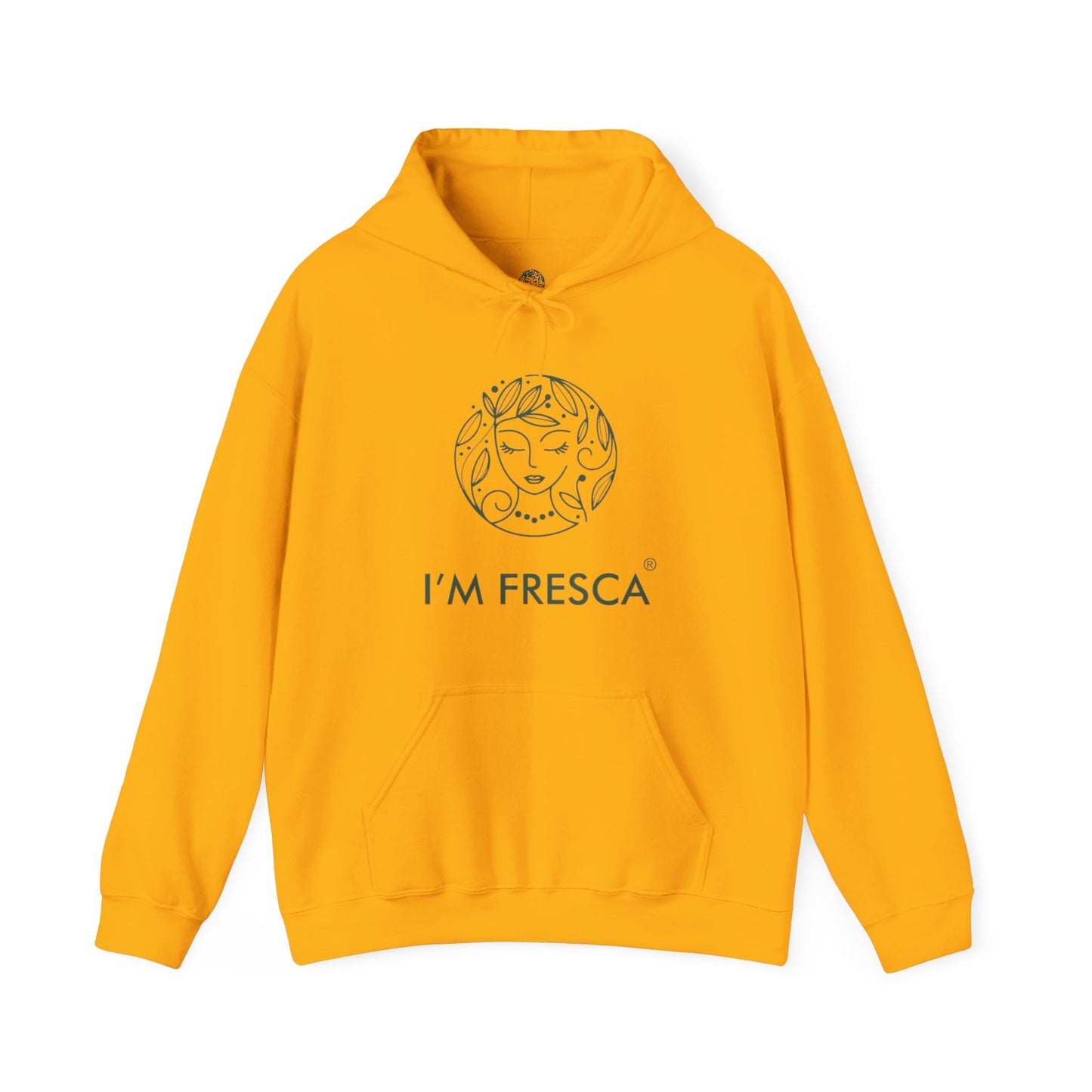 I'M FRESCA®️ Heavy Blend™ Hooded Sweatshirt *Earth Green Logo*